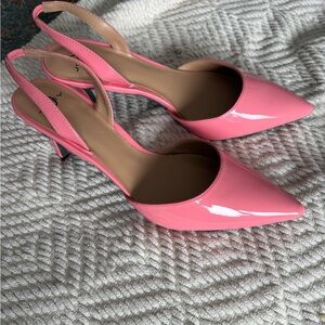 Chic Pink Slingback Heels